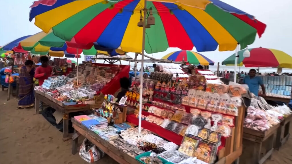 puri beach market photos